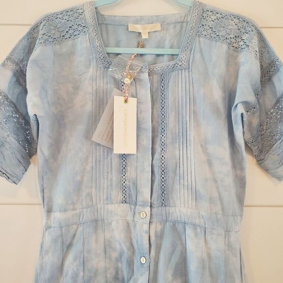 LoveShackFancy Edie Cotton Crochet Lace Midi Dress - Picture 10 of 16